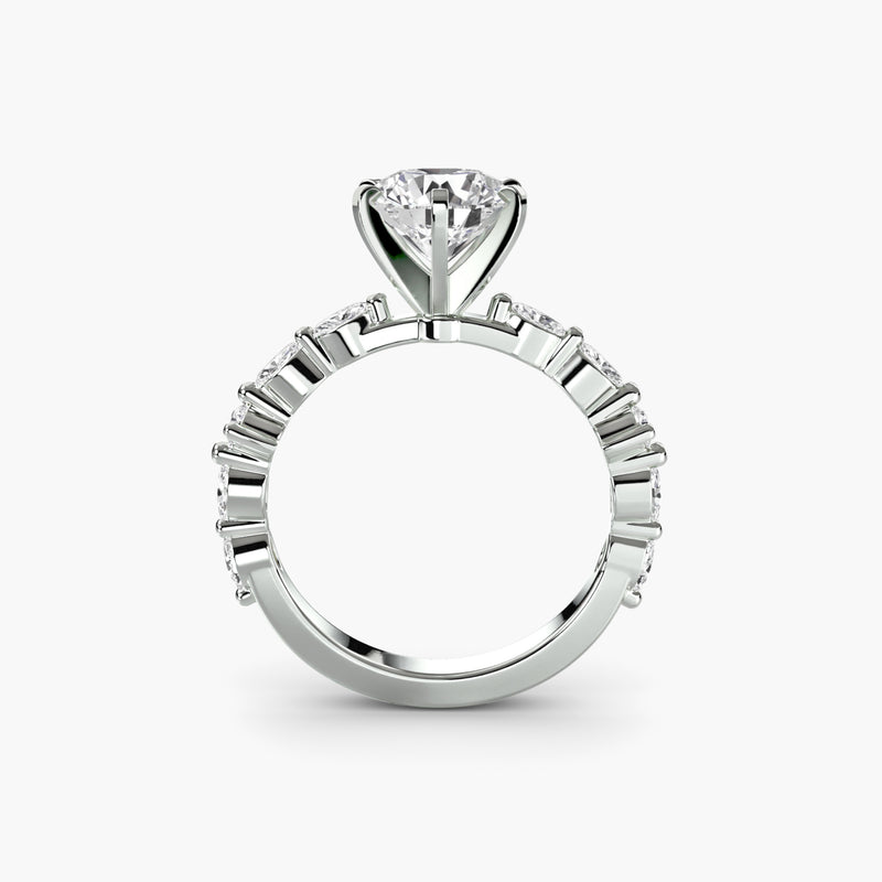 Solitaire with Eternity Pavé