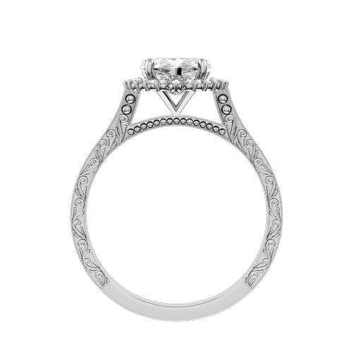 Pear Lab-grown Diamond Bridal Ring — front
