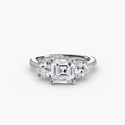 Three-Stone with Pavé Band