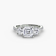 Three-Stone with Pavé Band