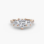 Three-Stone with Pavé Band