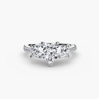 Three-Stone with Pavé Band