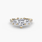 Three-Stone with Pavé Band