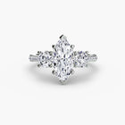 Three-Stone with Pavé Band