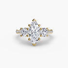 Three-Stone with Pavé Band
