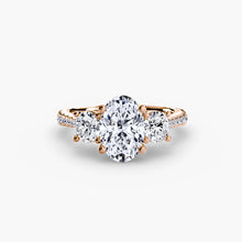 Three-Stone with Pavé Band