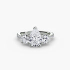 Three-Stone with Pavé Band