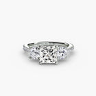 Three-Stone with Pavé Band