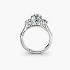 Three-Stone with Pavé Band