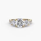Three-Stone with Pavé Band