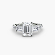 Three-Stone Ring with Pavé Band 4