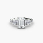 Three-Stone Ring with Pavé Band 4