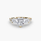 Three-Stone Ring with Pavé Band 4