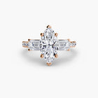 Three-Stone Ring with Pavé Band 4