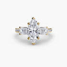 Three-Stone Ring with Pavé Band 4
