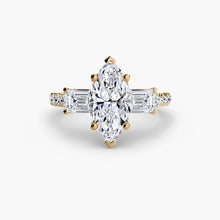 Three-Stone Ring with Pavé Band 4