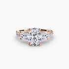 Three-Stone Ring with Pavé Band 4