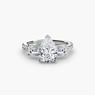 Three-Stone Ring with Pavé Band 4