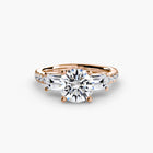 Three-Stone Ring with Pavé Band 4
