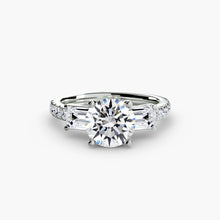Three-Stone Ring with Pavé Band 4
