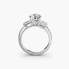 Three-Stone Ring with Pavé Band 4