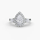 Three-Stone Ring with Halo