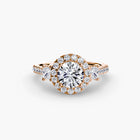 Three-Stone Ring with Halo 2
