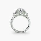 Three-Stone Ring with Halo 2