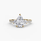 Three-Stone Ring with Pavé Band 5
