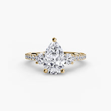 Three-Stone Ring with Pavé Band 5