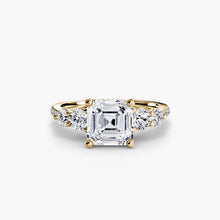 Five Stone Ring with Pavé Band