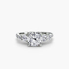 Five Stone Ring with Pavé Band