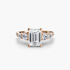 Five Stone Ring with Pavé Band