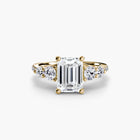 Five Stone Ring with Pavé Band
