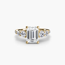 Five Stone Ring with Pavé Band