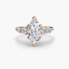 Five Stone Ring with Pavé Band