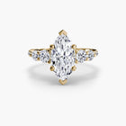 Five Stone Ring with Pavé Band