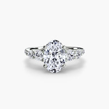 Five Stone Ring with Pavé Band