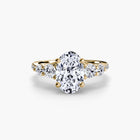 Five Stone Ring with Pavé Band