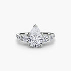 Five Stone Ring with Pavé Band