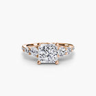 Five Stone Ring with Pavé Band