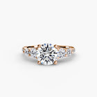 Five Stone Ring with Pavé Band