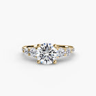 Five Stone Ring with Pavé Band
