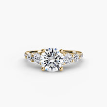 Five Stone Ring with Pavé Band