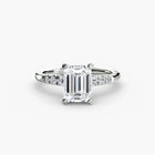 Solitaire with Shoulder Accents