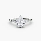 Solitaire with Shoulder Accents