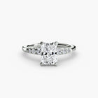 Solitaire with Shoulder Accents