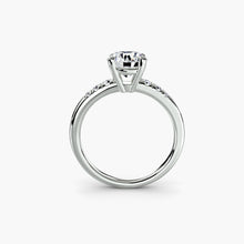 Solitaire with Shoulder Accents