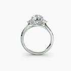 Solitaire with Cluster Shoulders