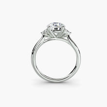 Solitaire with Cluster Shoulders